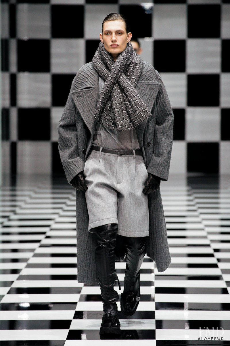 Thatcher Thornton featured in  the Emporio Armani fashion show for Autumn/Winter 2022