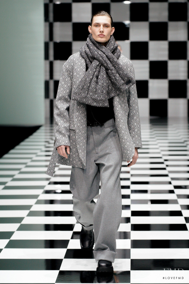 Thatcher Thornton featured in  the Emporio Armani fashion show for Autumn/Winter 2022