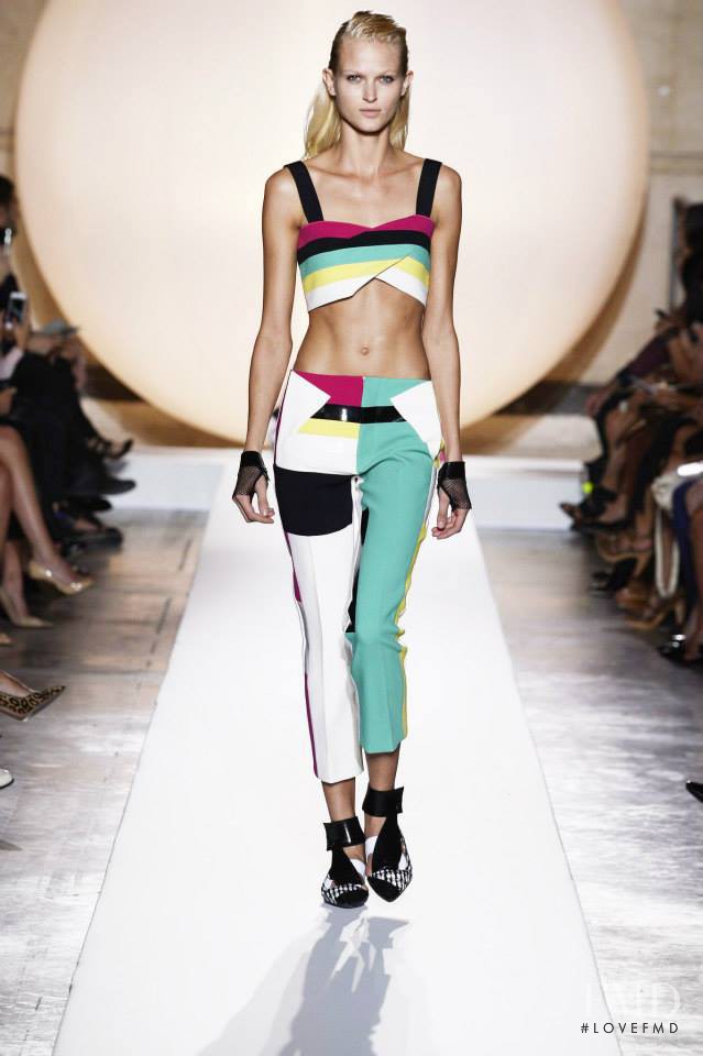 Charlotte Hoyer featured in  the Roland Mouret fashion show for Spring/Summer 2014