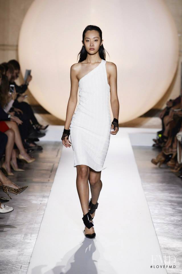 Ji Young Kwak featured in  the Roland Mouret fashion show for Spring/Summer 2014