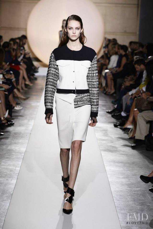 Auguste Abeliunaite featured in  the Roland Mouret fashion show for Spring/Summer 2014