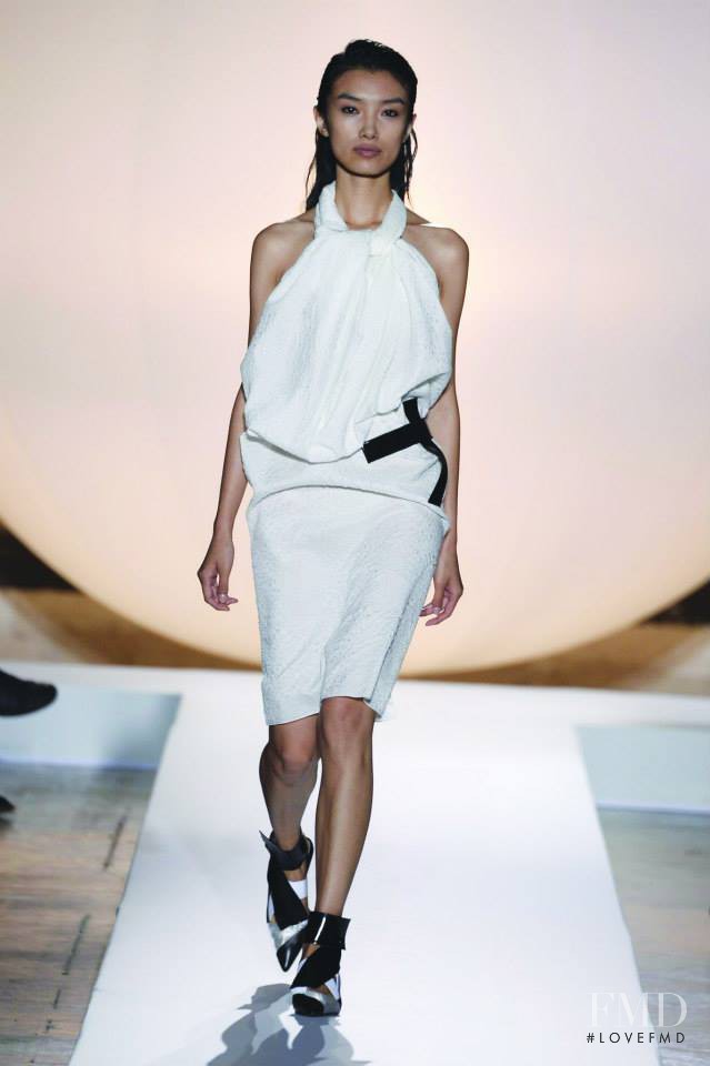 Meng Die Hou featured in  the Roland Mouret fashion show for Spring/Summer 2014