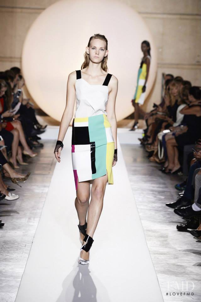 Charlotte Nolting featured in  the Roland Mouret fashion show for Spring/Summer 2014