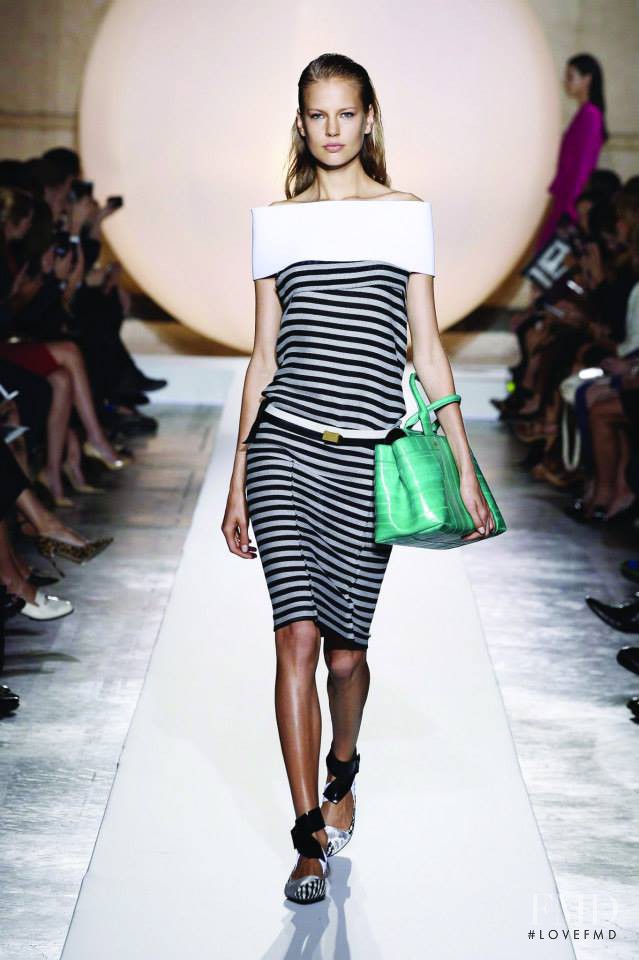 Elisabeth Erm featured in  the Roland Mouret fashion show for Spring/Summer 2014