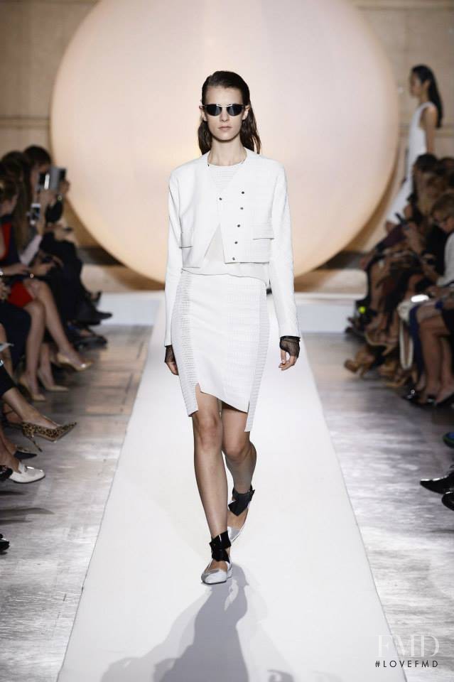 Kayley Chabot featured in  the Roland Mouret fashion show for Spring/Summer 2014