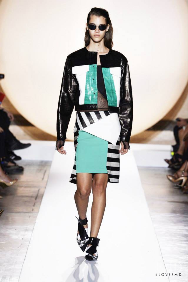 Pauline Hoarau featured in  the Roland Mouret fashion show for Spring/Summer 2014