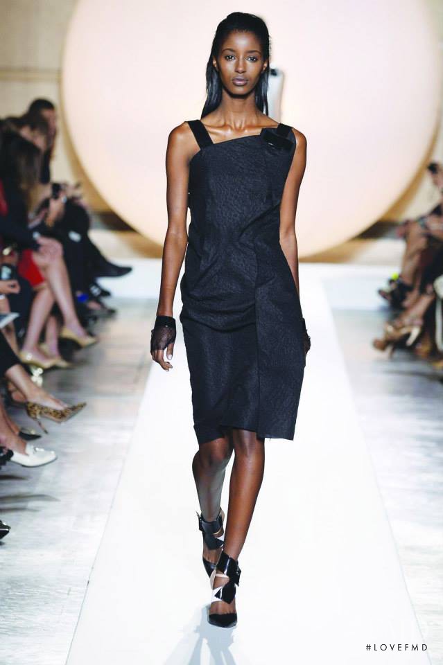 Senait Gidey featured in  the Roland Mouret fashion show for Spring/Summer 2014