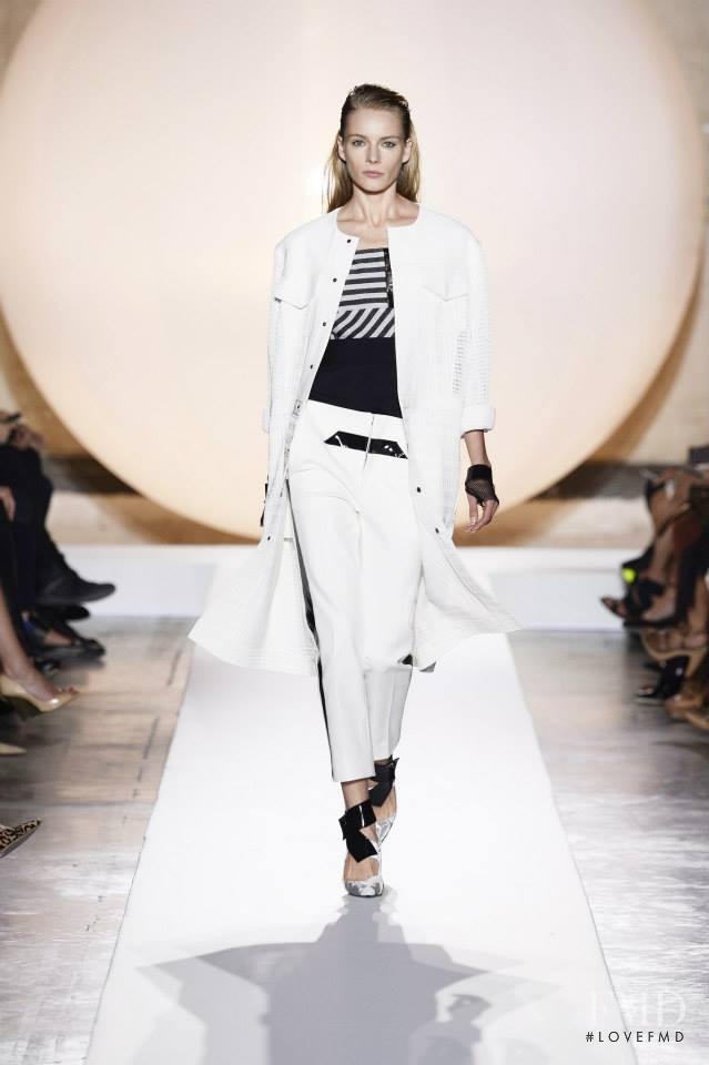 Ieva Laguna featured in  the Roland Mouret fashion show for Spring/Summer 2014