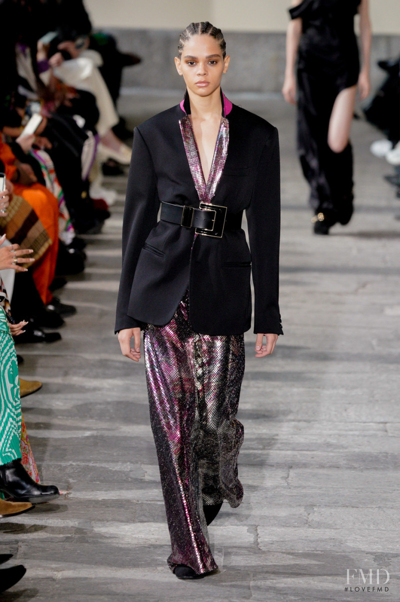 Hiandra Martinez featured in  the Etro fashion show for Autumn/Winter 2022