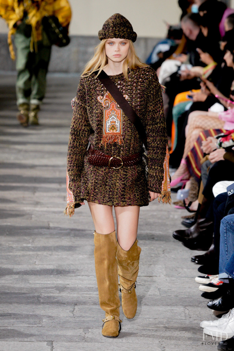 Evie Harris featured in  the Etro fashion show for Autumn/Winter 2022