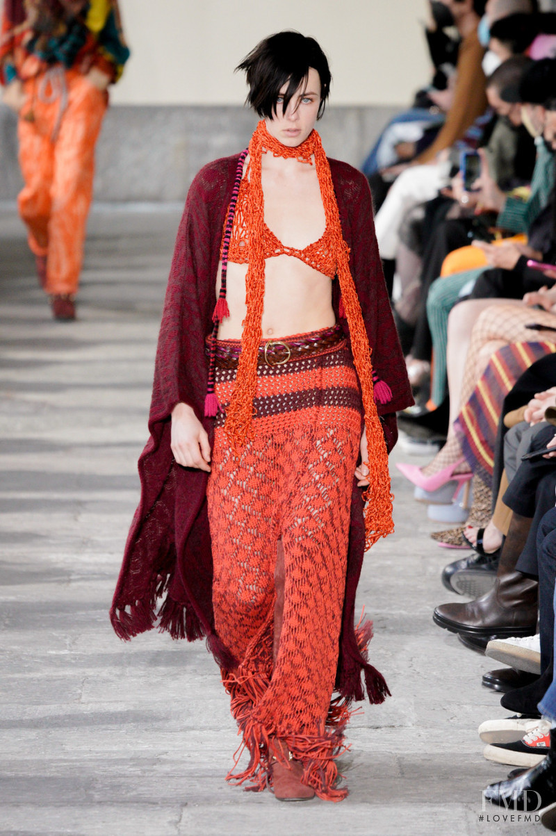 Edie Campbell featured in  the Etro fashion show for Autumn/Winter 2022