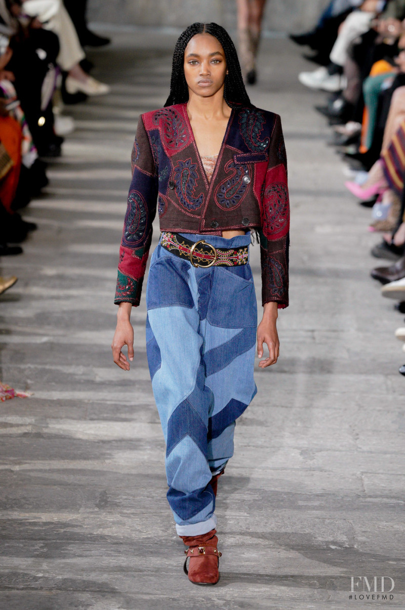 Majesty Amare featured in  the Etro fashion show for Autumn/Winter 2022