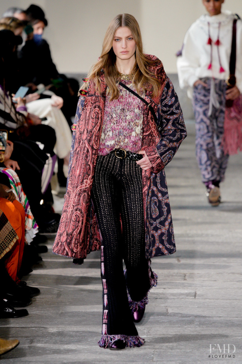 Felice Noordhoff featured in  the Etro fashion show for Autumn/Winter 2022