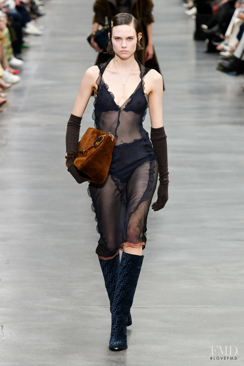 Kate McNamara featured in  the Fendi fashion show for Autumn/Winter 2022