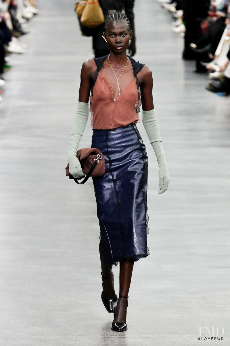 Mammina Aker featured in  the Fendi fashion show for Autumn/Winter 2022