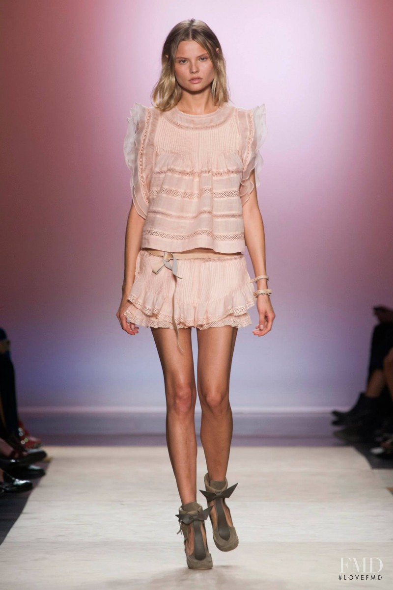 Magdalena Frackowiak featured in  the Isabel Marant fashion show for Spring/Summer 2014