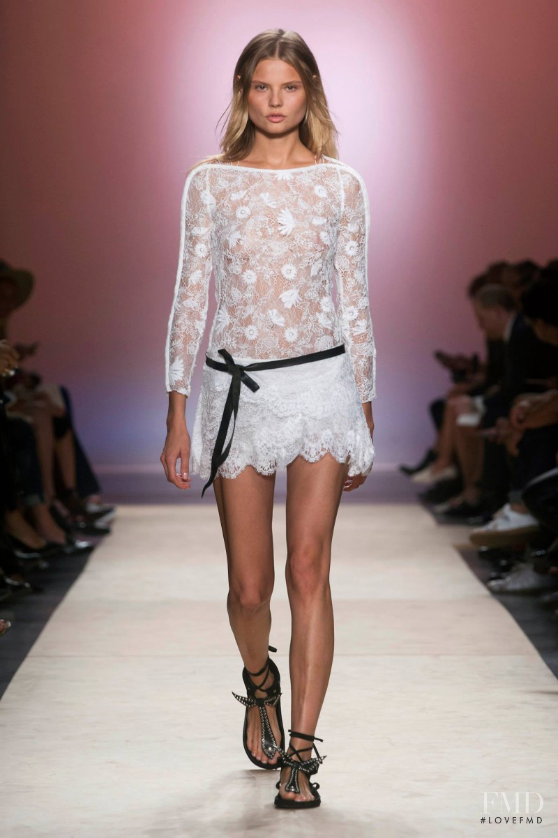 Magdalena Frackowiak featured in  the Isabel Marant fashion show for Spring/Summer 2014