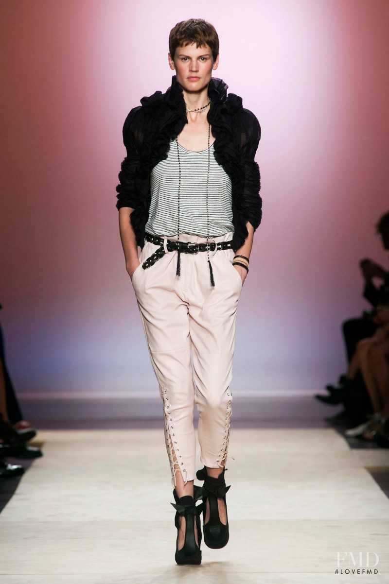 Saskia de Brauw featured in  the Isabel Marant fashion show for Spring/Summer 2014