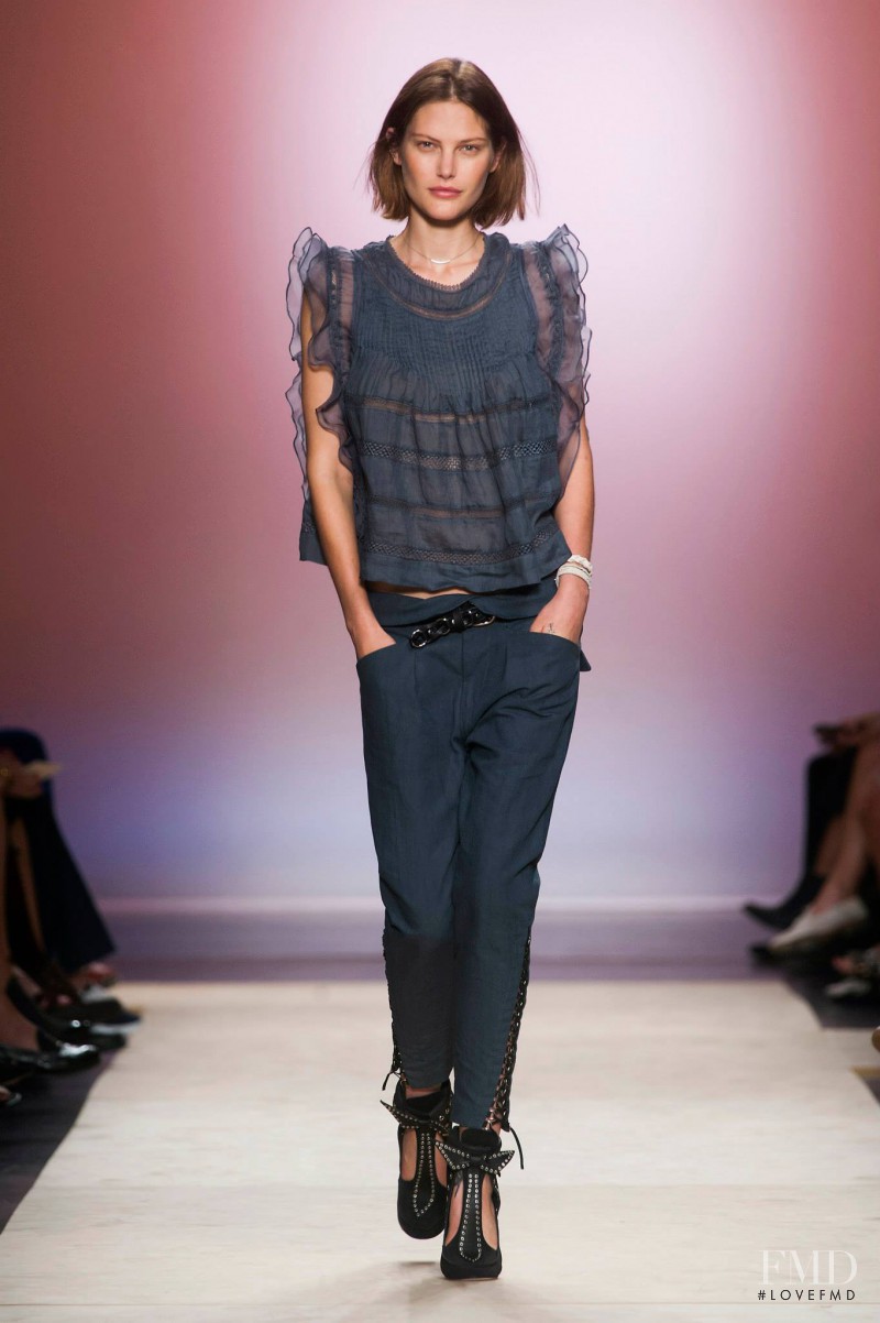 Catherine McNeil featured in  the Isabel Marant fashion show for Spring/Summer 2014