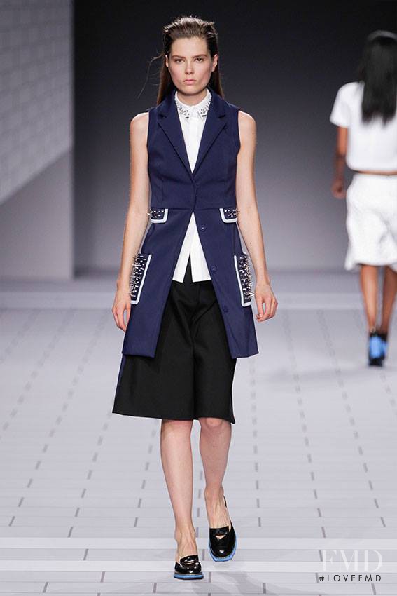 Caroline Brasch Nielsen featured in  the Viktor & Rolf fashion show for Spring/Summer 2014