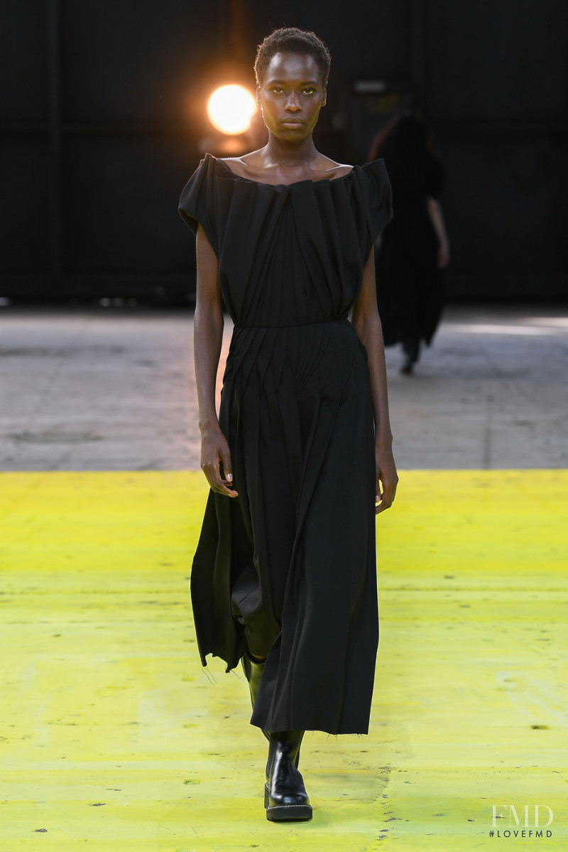 Awar Odhiang featured in  the Gabriela Hearst fashion show for Autumn/Winter 2022