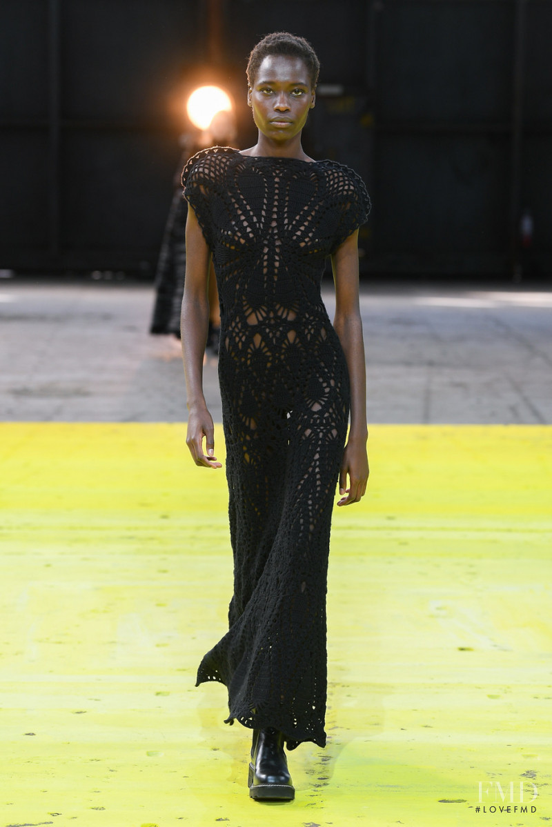 Awar Odhiang featured in  the Gabriela Hearst fashion show for Autumn/Winter 2022