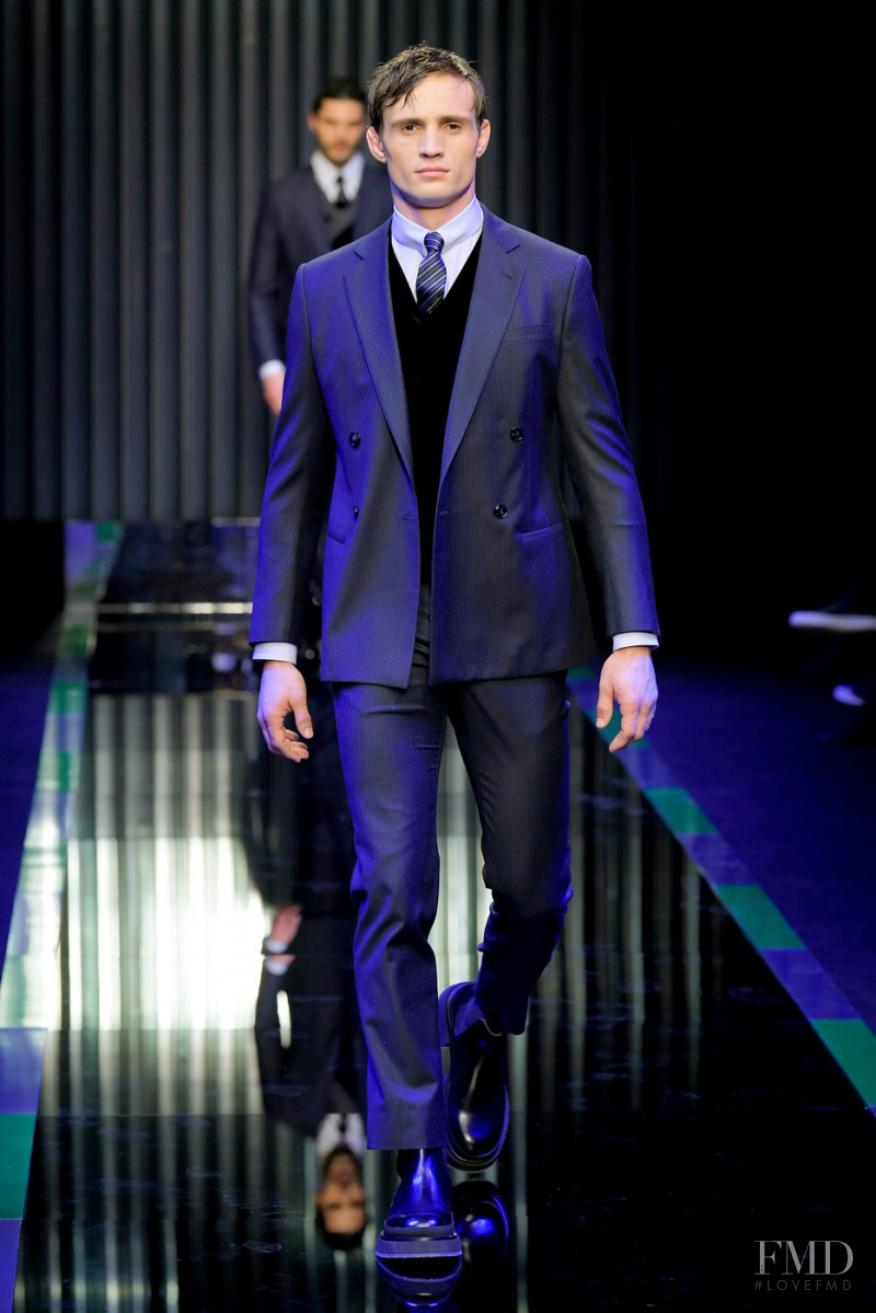 Julian Schneyder featured in  the Giorgio Armani fashion show for Autumn/Winter 2022