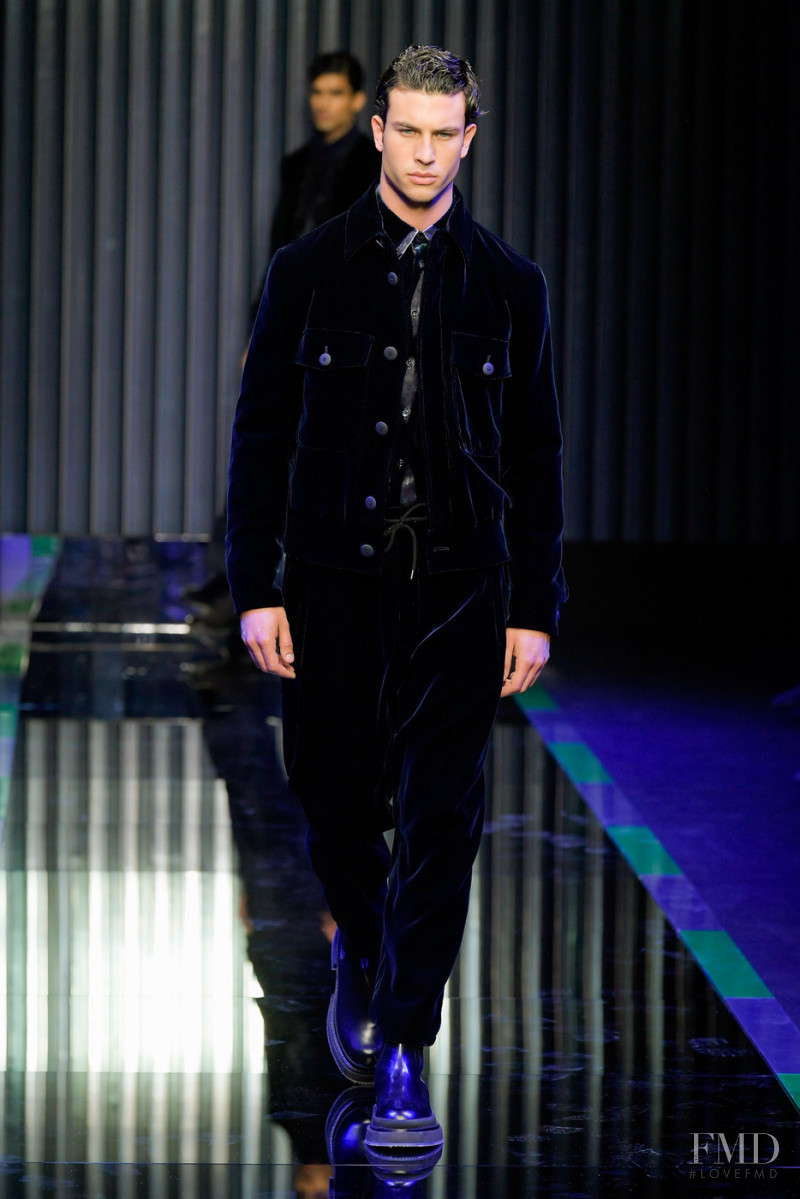 Mattia Narducci featured in  the Giorgio Armani fashion show for Autumn/Winter 2022