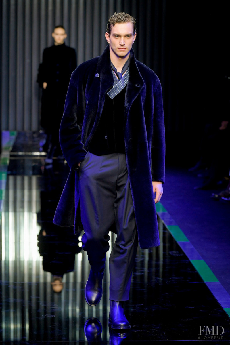 Max Lang featured in  the Giorgio Armani fashion show for Autumn/Winter 2022