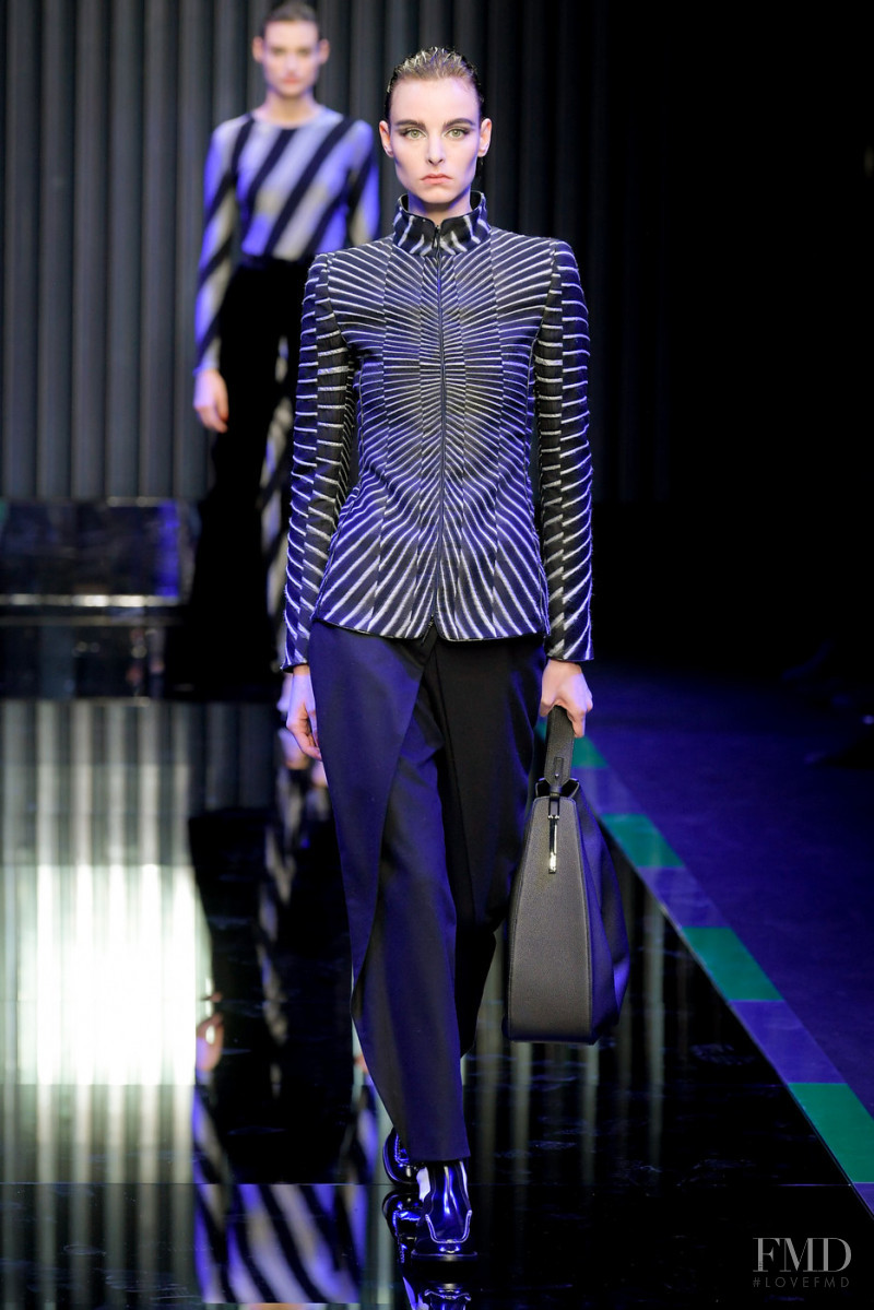 Estella Brons featured in  the Giorgio Armani fashion show for Autumn/Winter 2022