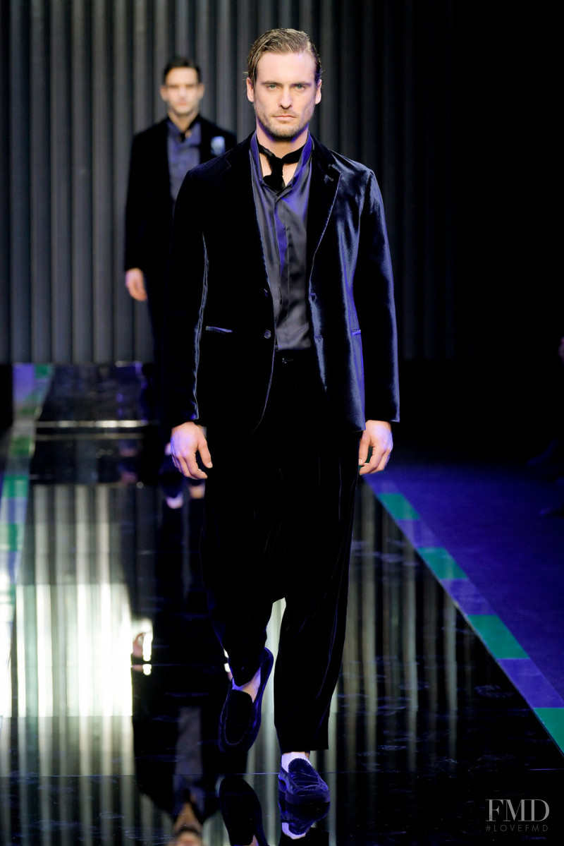 Maxime Daunay featured in  the Giorgio Armani fashion show for Autumn/Winter 2022