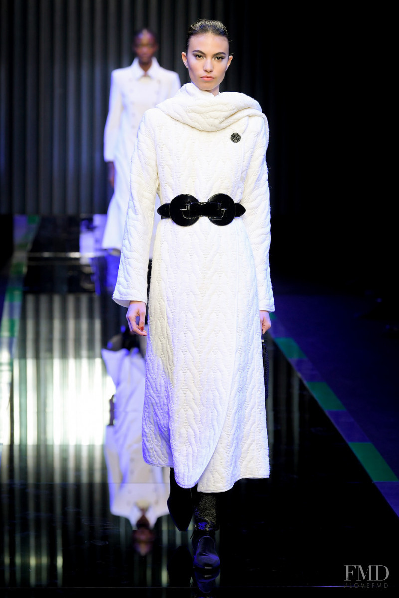 Paula Pavkov featured in  the Giorgio Armani fashion show for Autumn/Winter 2022