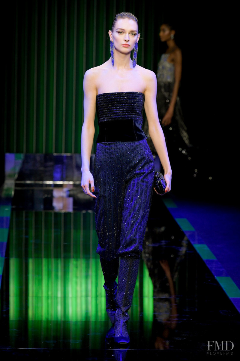 Daga Ziober featured in  the Giorgio Armani fashion show for Autumn/Winter 2022
