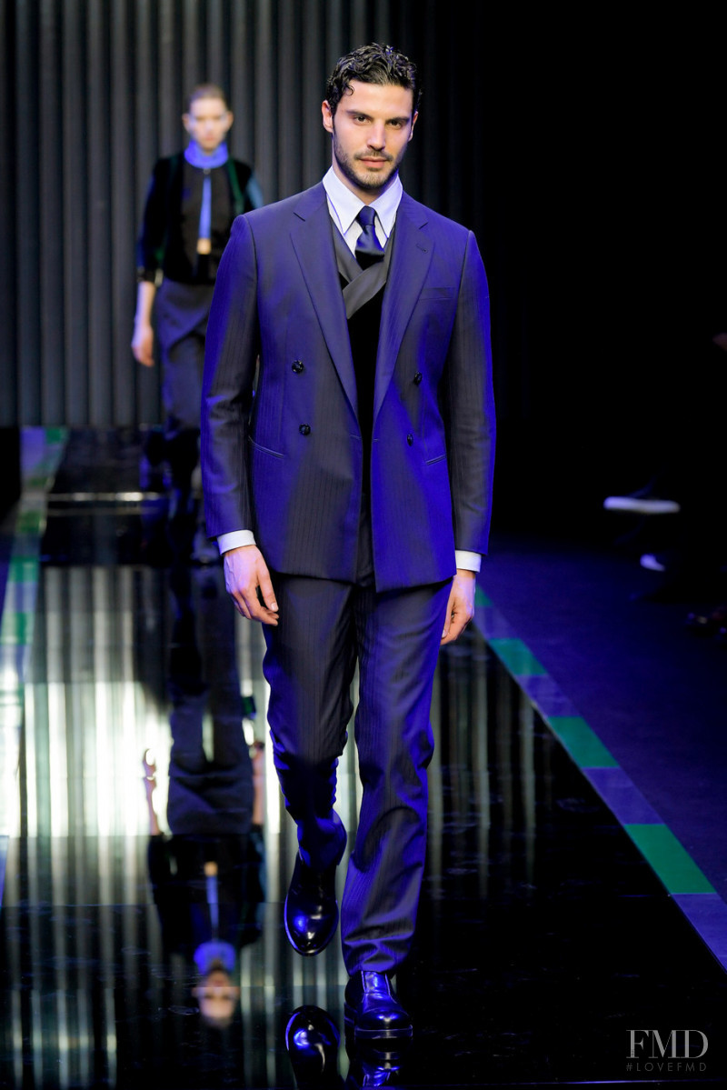 Alessio Petrazzuoli featured in  the Giorgio Armani fashion show for Autumn/Winter 2022