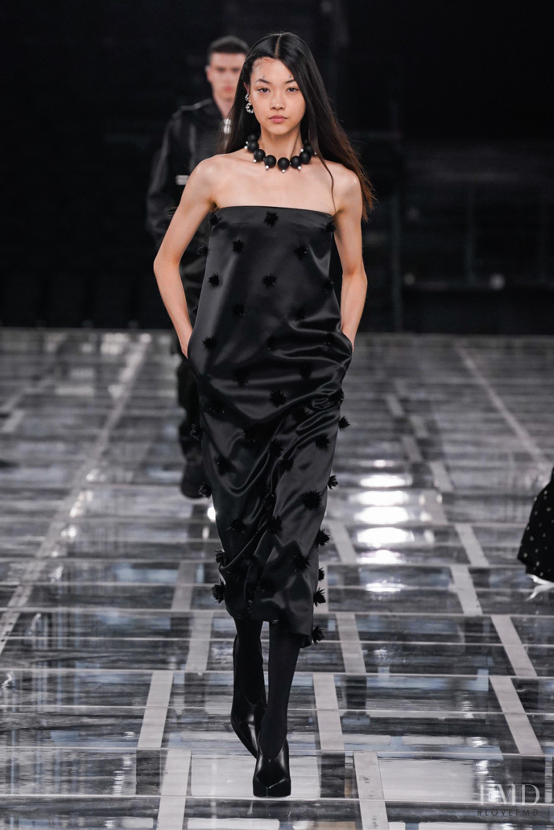 Mika Schneider featured in  the Givenchy fashion show for Autumn/Winter 2022