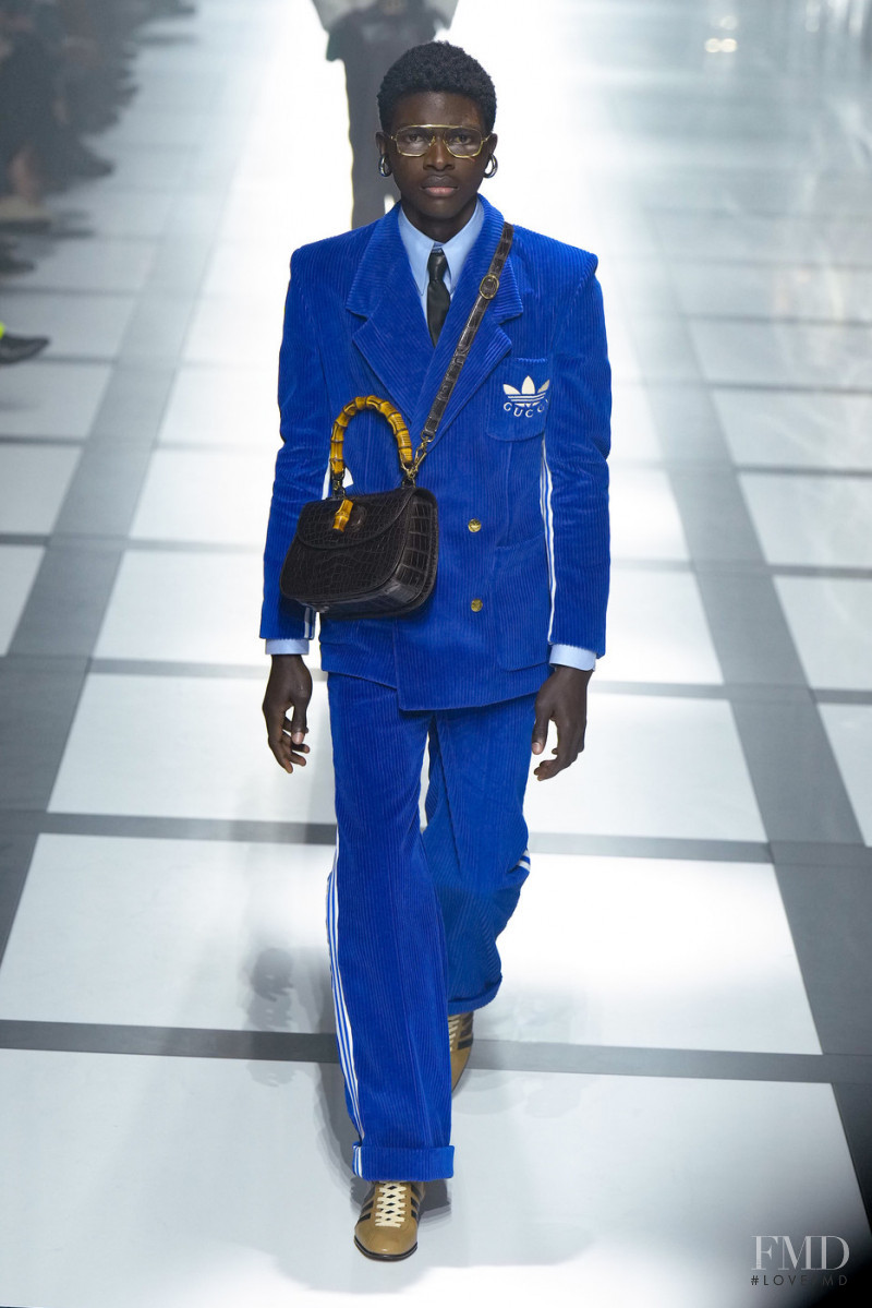 John Godswill featured in  the Gucci fashion show for Autumn/Winter 2022