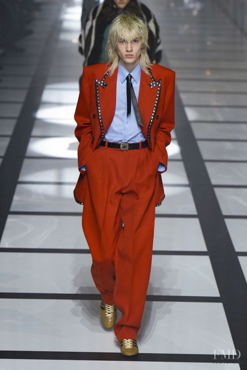 Carson Williams featured in  the Gucci fashion show for Autumn/Winter 2022