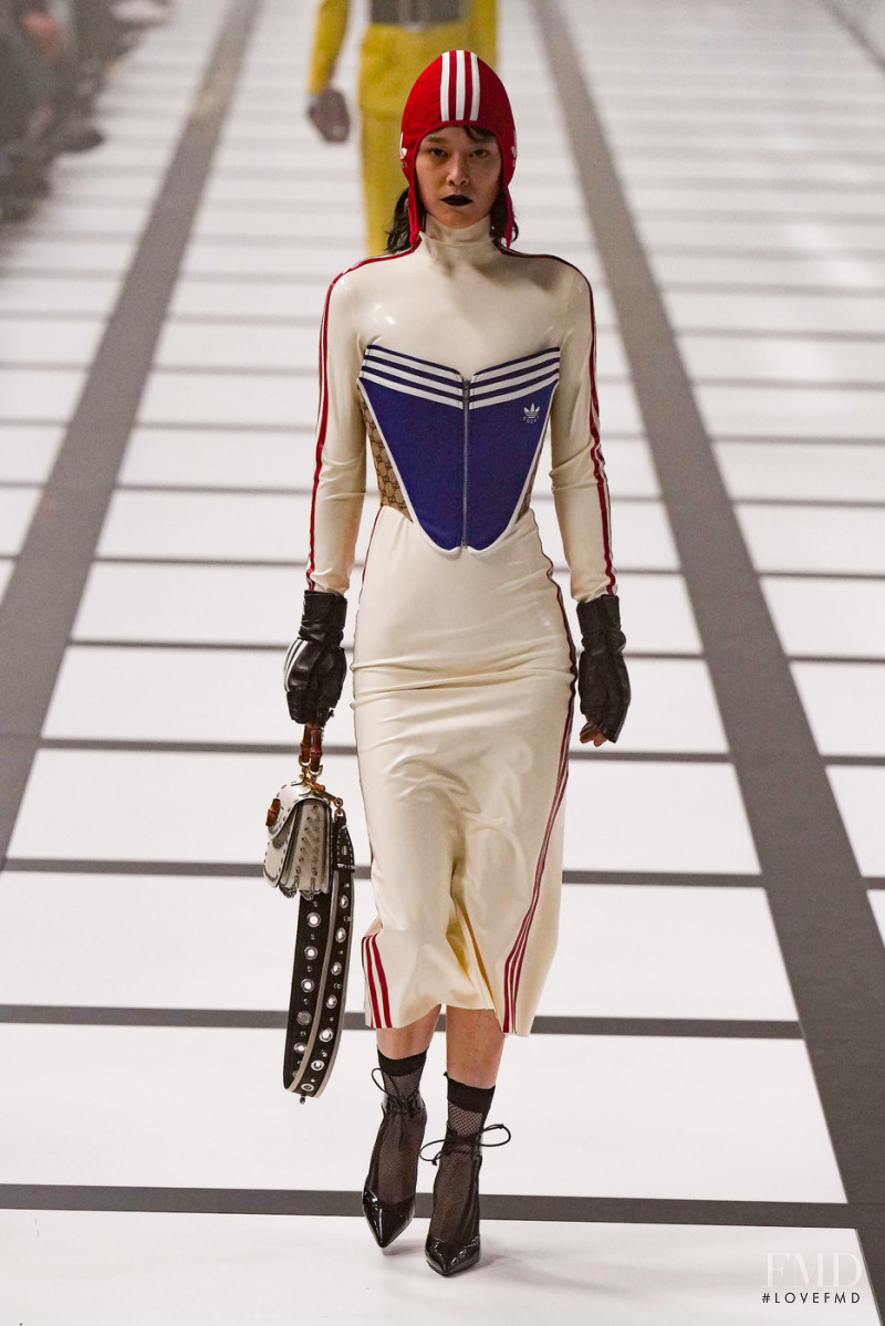 Mae Lapres featured in  the Gucci fashion show for Autumn/Winter 2022