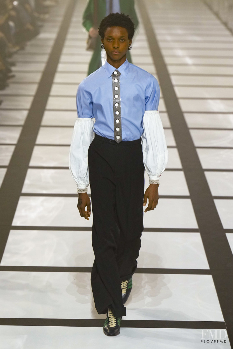 Ozioma Emmanuel featured in  the Gucci fashion show for Autumn/Winter 2022