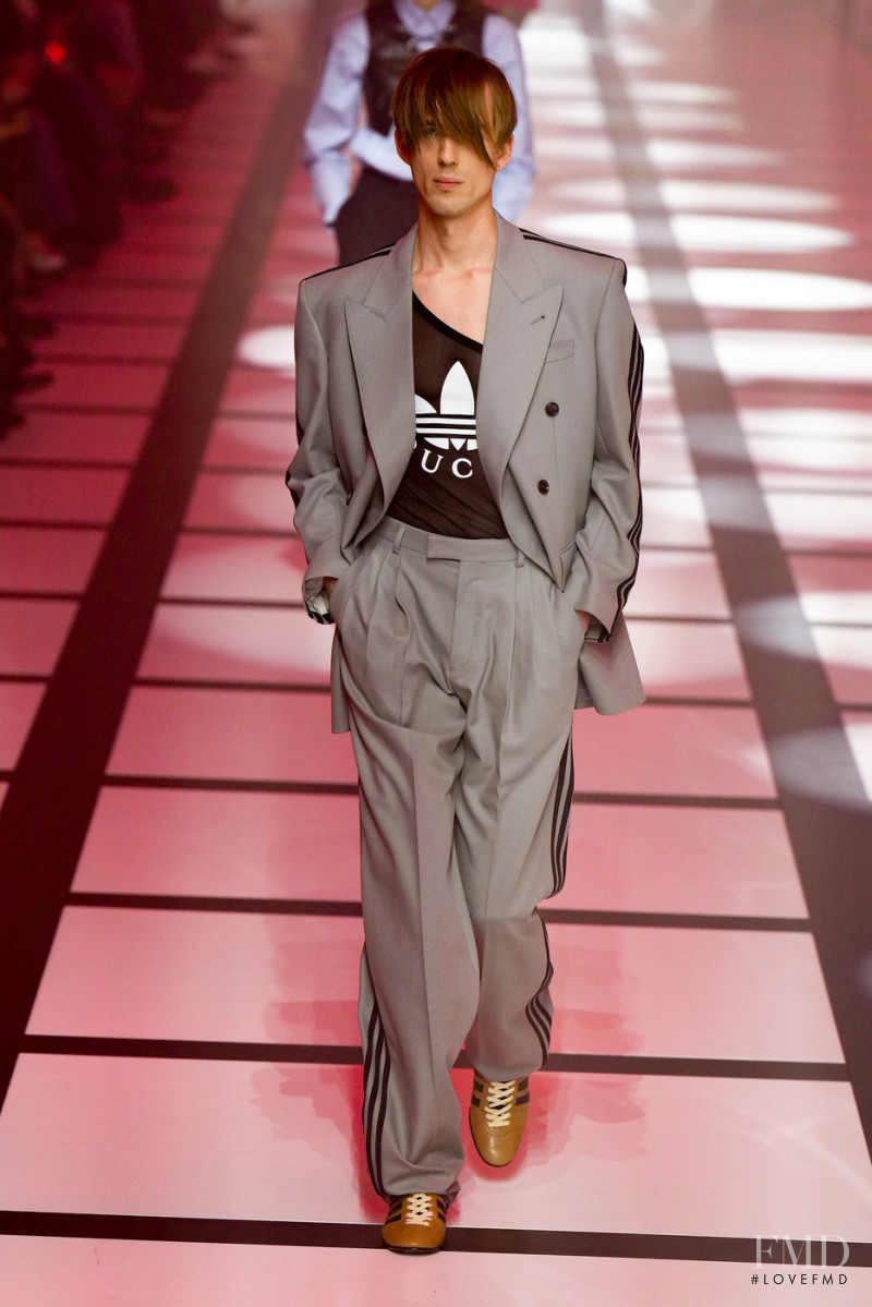 Milo Spijkers featured in  the Gucci fashion show for Autumn/Winter 2022