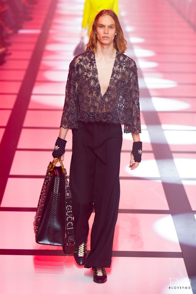 Bartek Niewiadowski featured in  the Gucci fashion show for Autumn/Winter 2022