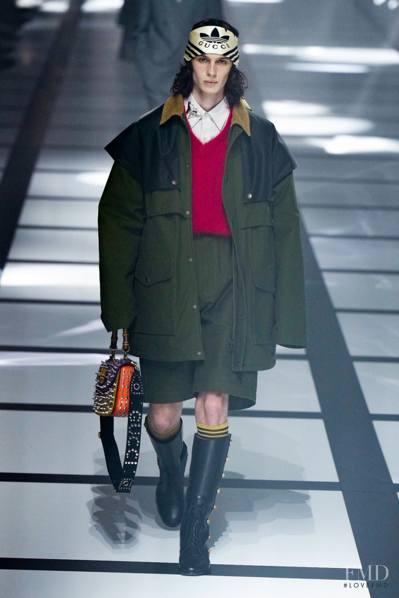 Luke Sadler featured in  the Gucci fashion show for Autumn/Winter 2022