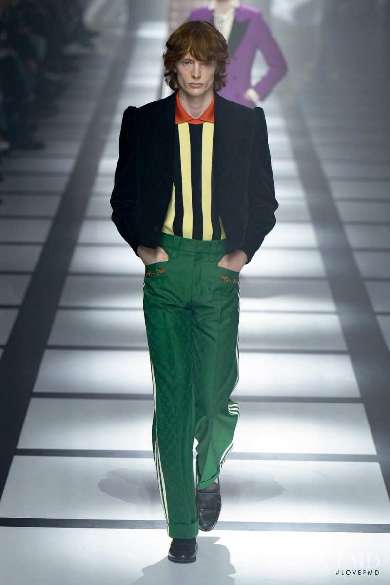 Mason Marchetti featured in  the Gucci fashion show for Autumn/Winter 2022