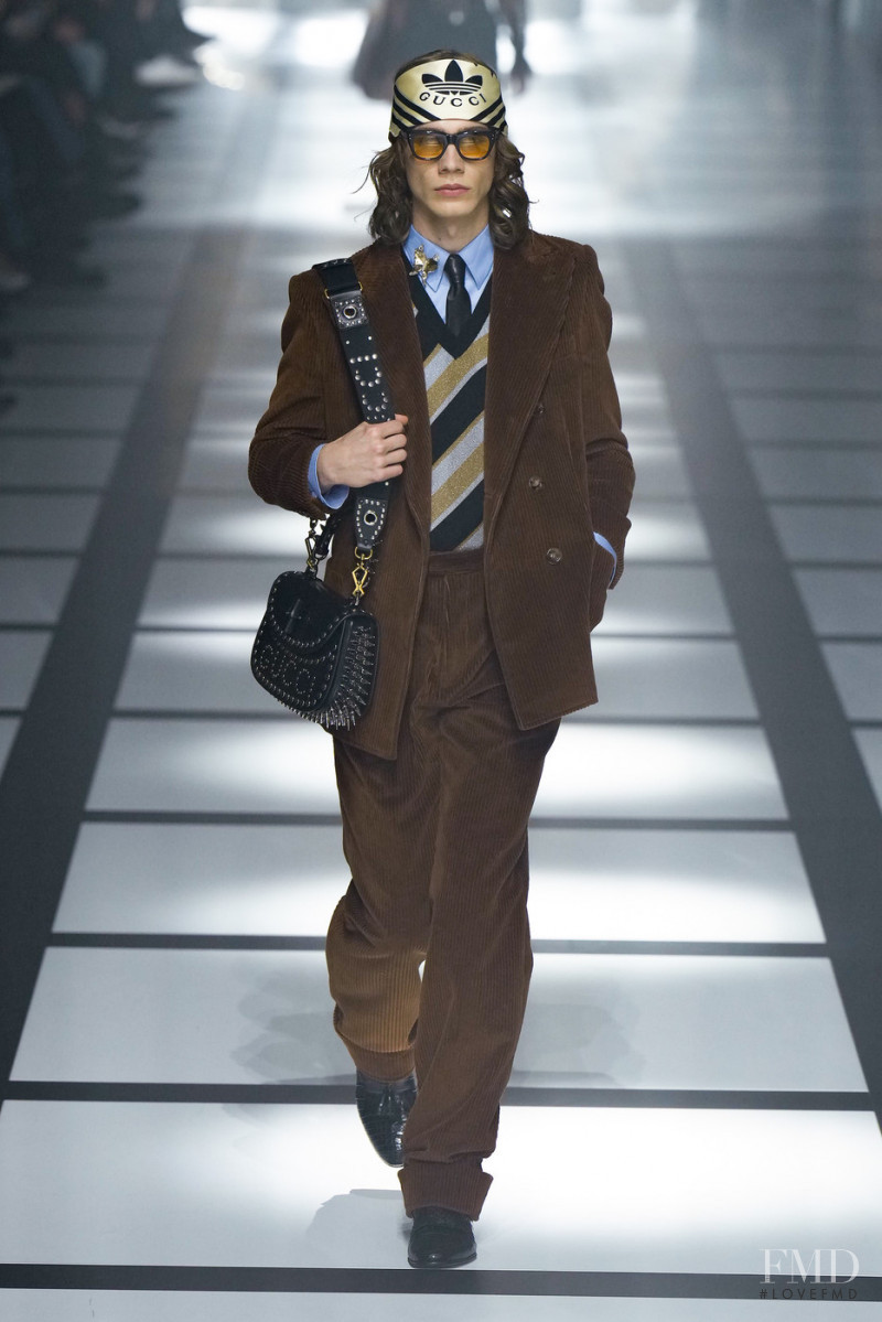 Aaron Lazar featured in  the Gucci fashion show for Autumn/Winter 2022