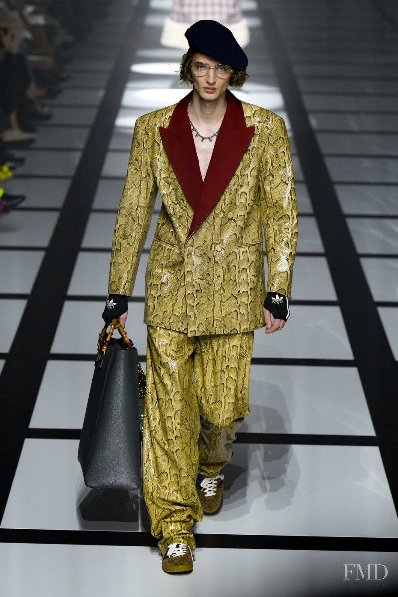 Ilja Sizov featured in  the Gucci fashion show for Autumn/Winter 2022
