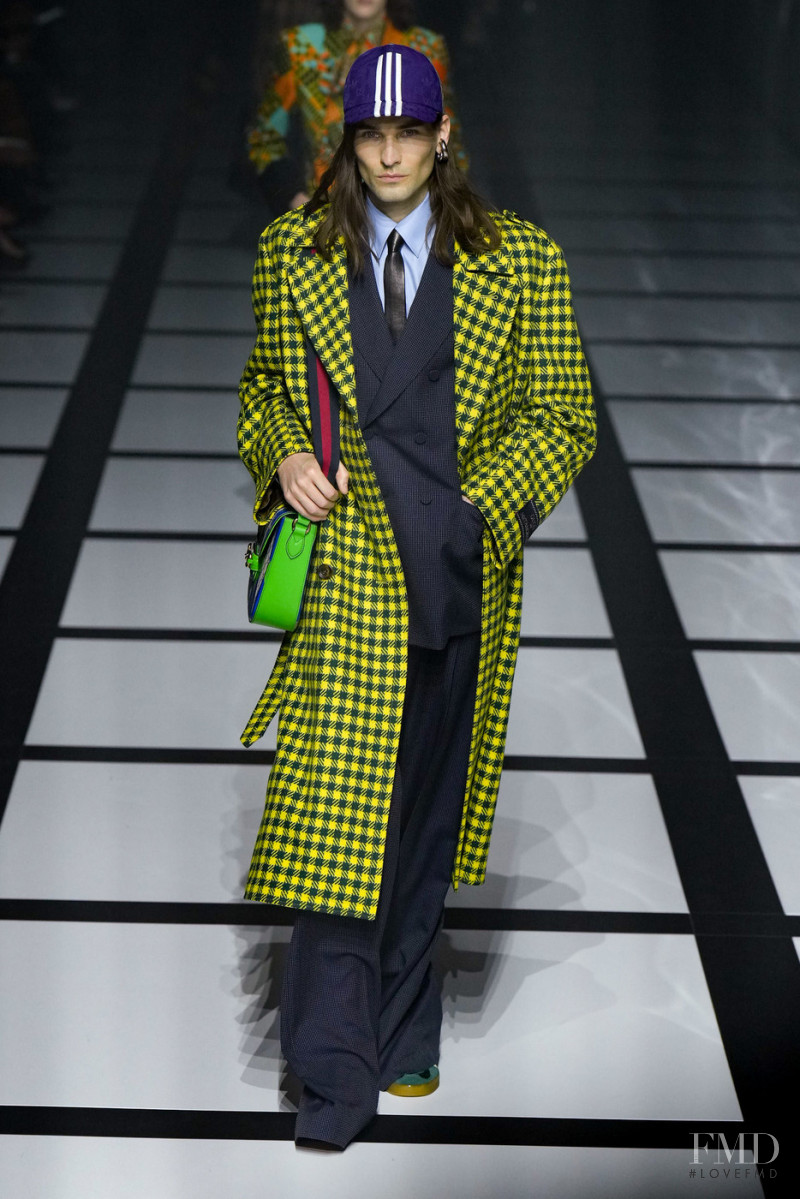 Moritz K featured in  the Gucci fashion show for Autumn/Winter 2022