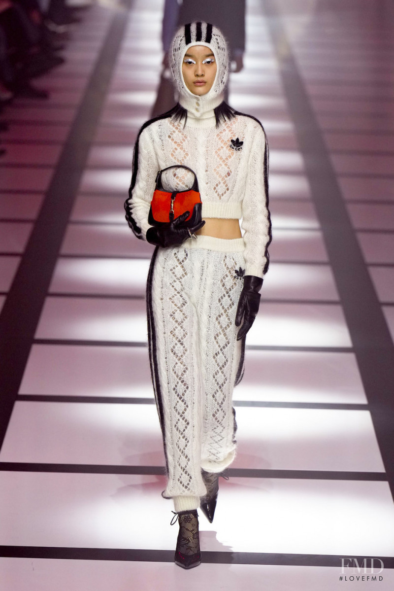 Jiang Ruiqi featured in  the Gucci fashion show for Autumn/Winter 2022