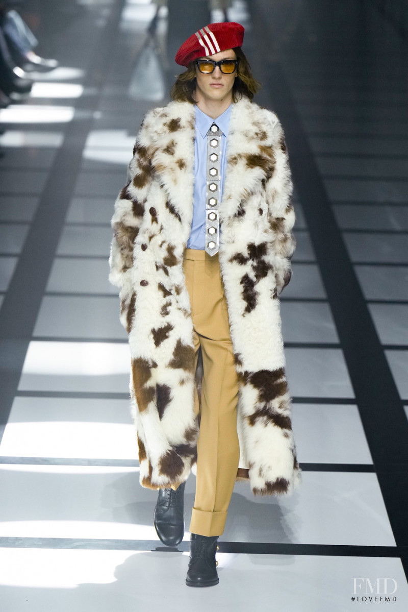 Quillan De Boeck featured in  the Gucci fashion show for Autumn/Winter 2022