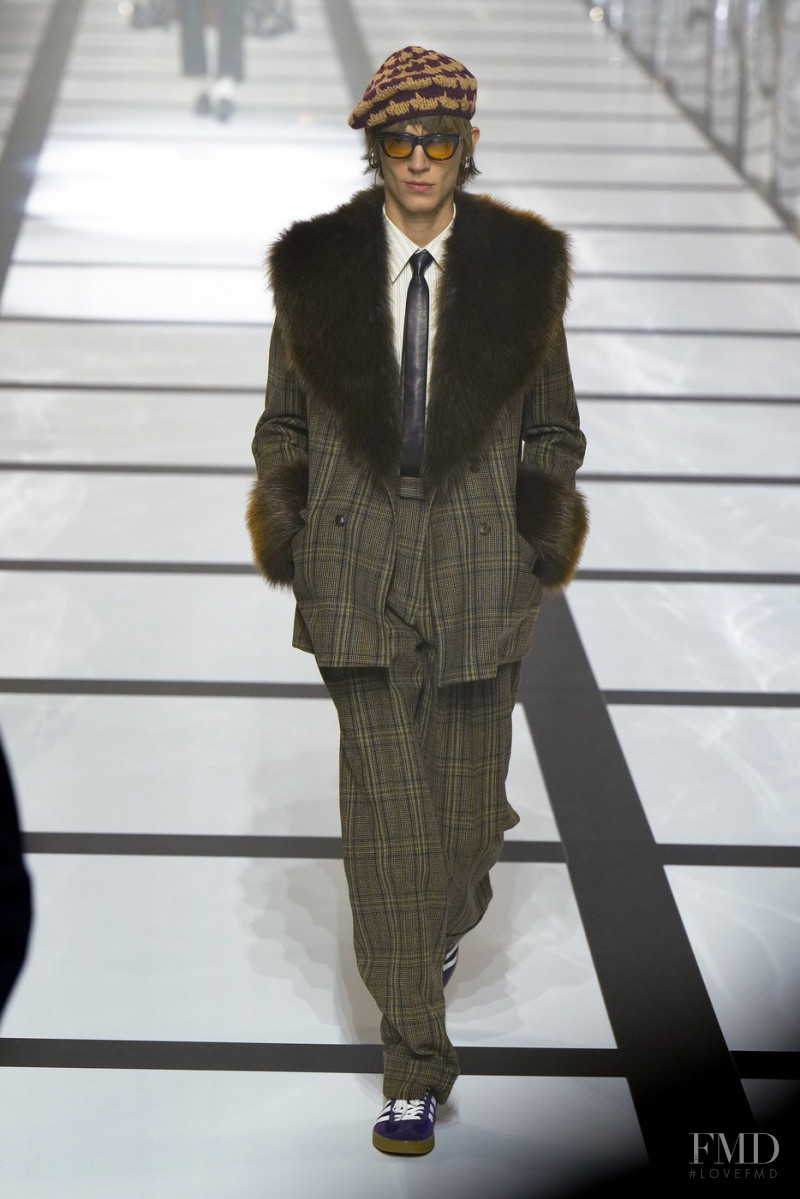 Michael Zielinski featured in  the Gucci fashion show for Autumn/Winter 2022