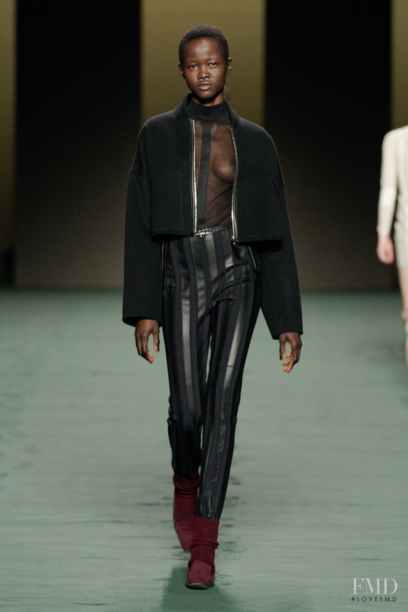 Anyiel Majok featured in  the Hermès fashion show for Autumn/Winter 2022